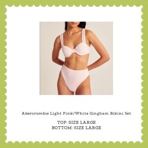 Abercrombie & Fitch Pink/White Gingham Bikini Set